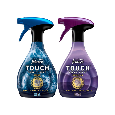 Touch Fabric Spray - Ocean & Mountain Scent, Deodorizer & Refresher, 33.8 Fl Oz