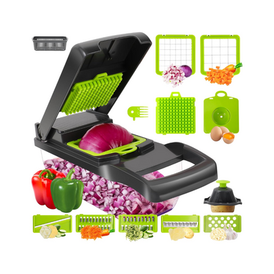 13-in-1 Vegetable Chopper - Multi Blade Food Cutter with Container