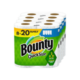 Quick Size Paper Towels - White, 8 Family Rolls - 20 Regular Rolls