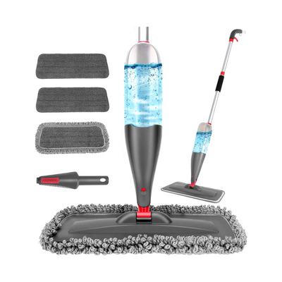 Spray Mop for Floor Cleaning - 800ml Bottle & 3 Washable Microfiber Pads