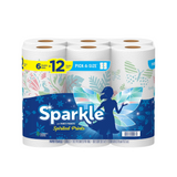 Pick-A-Size Paper Towels - Spirited Prints, 6 Double Rolls, Full & Half Sheets