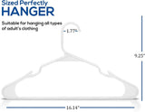 Clothes Hangers 50 Pack - Durable Plastic, Space Saving, Coat Hanger with Shoulder Grooves