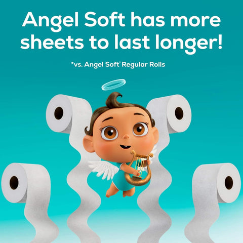 Soft Toilet Paper with Lavender Scent - 8 Mega Rolls, Strong & Absorbent