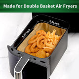 100pcs Disposable Air Fryer Liners - Rectangle Parchment Paper Sheets