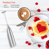 Electric Milk Frother Hand Mixer - Mini Foamer for Coffee & Cappuccino