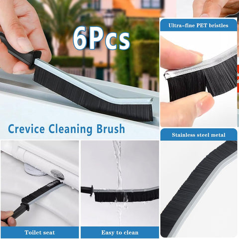 6PCS Multifunctional Cleaning Brush Set - Bathroom, Kitchen, Window, Vehicle