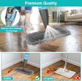 Spray Mop for Floor Cleaning - 800ml Bottle & 3 Washable Microfiber Pads