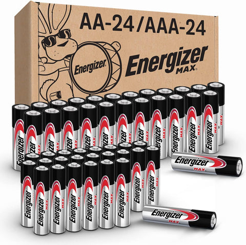 AA & AAA Batteries Combo Pack - 24 Max AA + 24 Max AAA, 48 Count