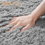 Bathroom Rug Runner 24x60 Inch - Soft Absorbent Microfiber, Non-Slip, Quick Dry, Grey