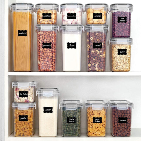 Airtight 24-Piece Food Storage Containers - BPA Free with Lids & Labels